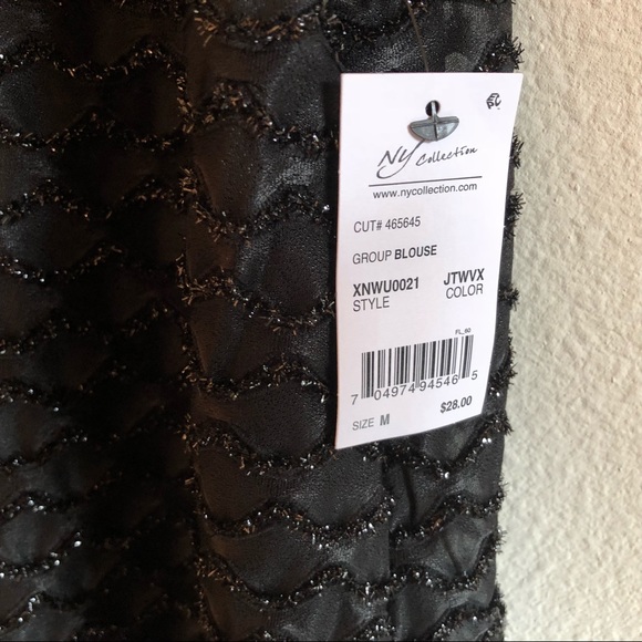 NWT black sparkle top - Picture 6 of 7